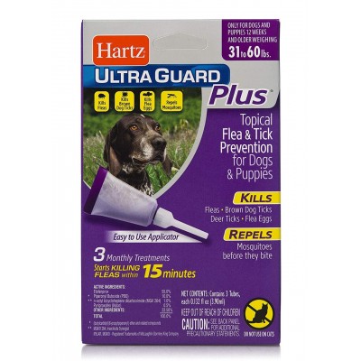 Hartz Ultra Guard Plus капли (4 в 1) для собак 14 кг - 28 кг (1 пипетка)