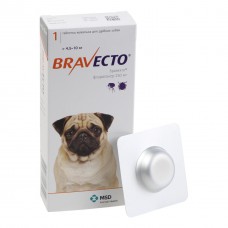 Бравекто Жевательная таблетка для защиты собак от клещей и блох 4,5 -10 кг