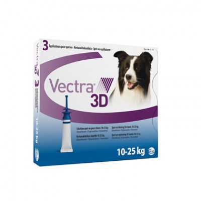 Вектра 3D - капли инсектоакарицидные для собак весом 10 – 25 кг (1пипетка)