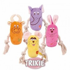 Trixie TX - 3618 игрушка для собак с канатом и пищалкой 1 шт 13 см