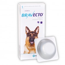 Бравекто Жевательная таблетка для защиты собак от клещей и блох 20-40 кг