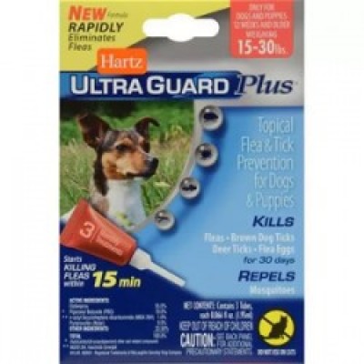 Hartz UltraGuard Plus капли (4 в 1) для собак 6 кг - 14 кг (1 пипетка)
