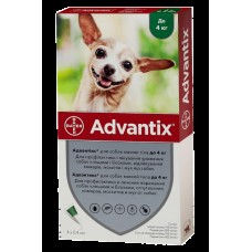 Bayer Advantix для собак вес до 4 кг 1пипетка 0,4мл