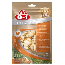 Кости 8 in 1 Delights Value Bag XS 21шт - жевательные с мясом для собак