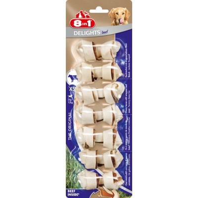 8in1 Делайтс Биф XS (7,5 см) 7 шт - лакомство для собак мелких пород