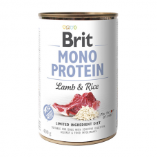 Влажный корм для собак Brit Mono Protein Lamb & Rice 400 г (ягнёнок и рис)