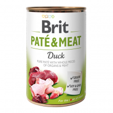 Влажный корм для собак Brit Pate & Meat Duck 400 г (курица и утка)