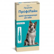 Капли на холку для собак Природа ProVET «ПрофиЛайн» от 10 до 20 кг, 4 пипетки (от внешних паразитов)